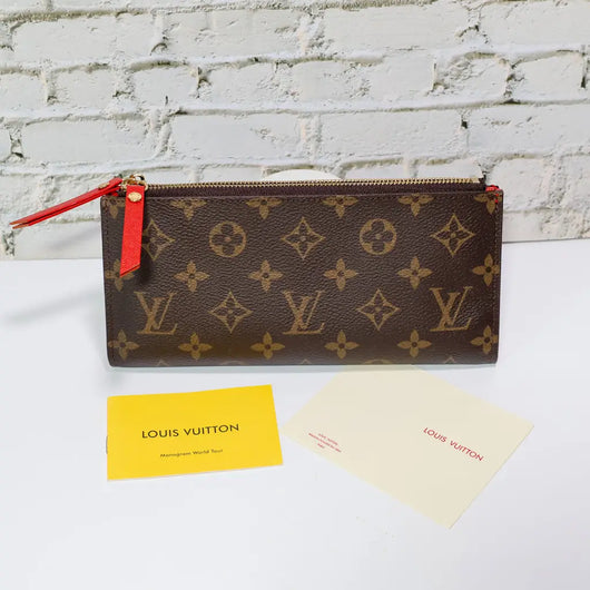 Classic Monogram Canvas Wallet Red Lining