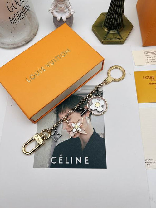 LV Keychain Contrasted Ornaments Fashion Design Bag Charm