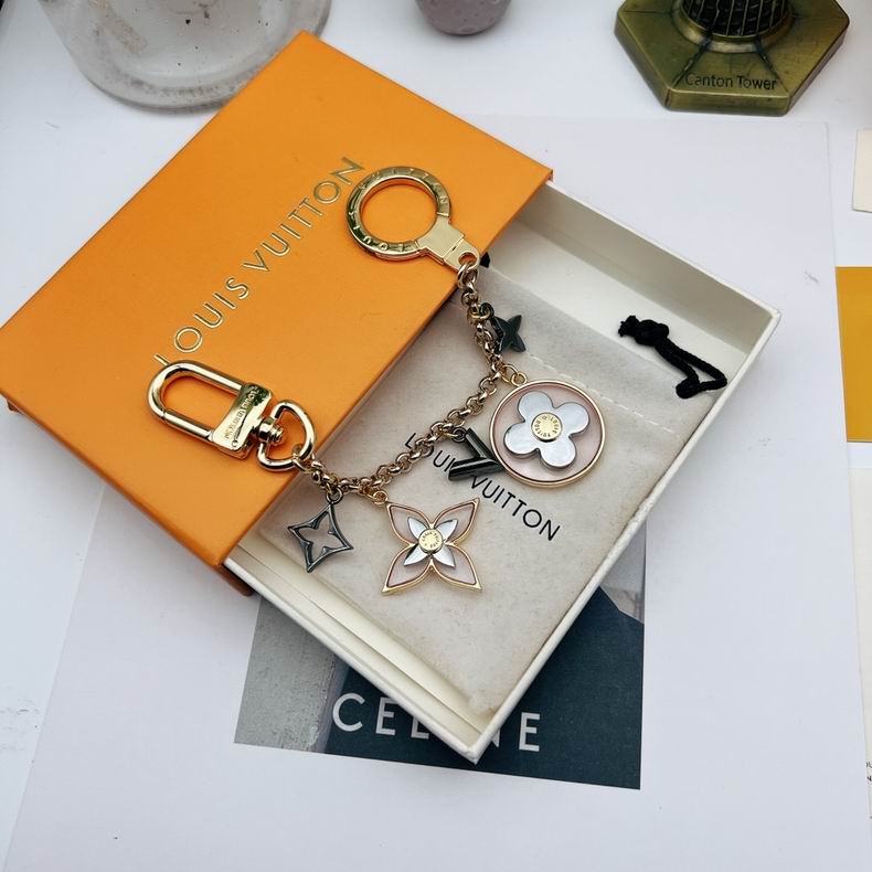 LV Keychain Contrasted Ornaments Fashion Design Bag Charm