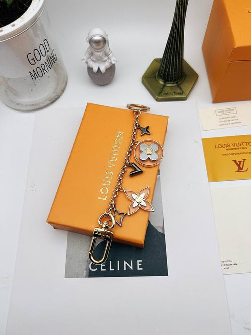 LV Keychain Contrasted Ornaments Fashion Design Bag Charm