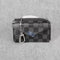 Card Holder Louis Vuitton Wallet Carabiner Black Checkered