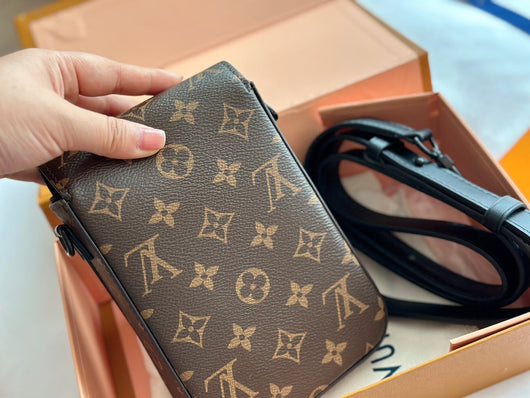 Fashion Crossbody Utility Phone Bag Black Hardware