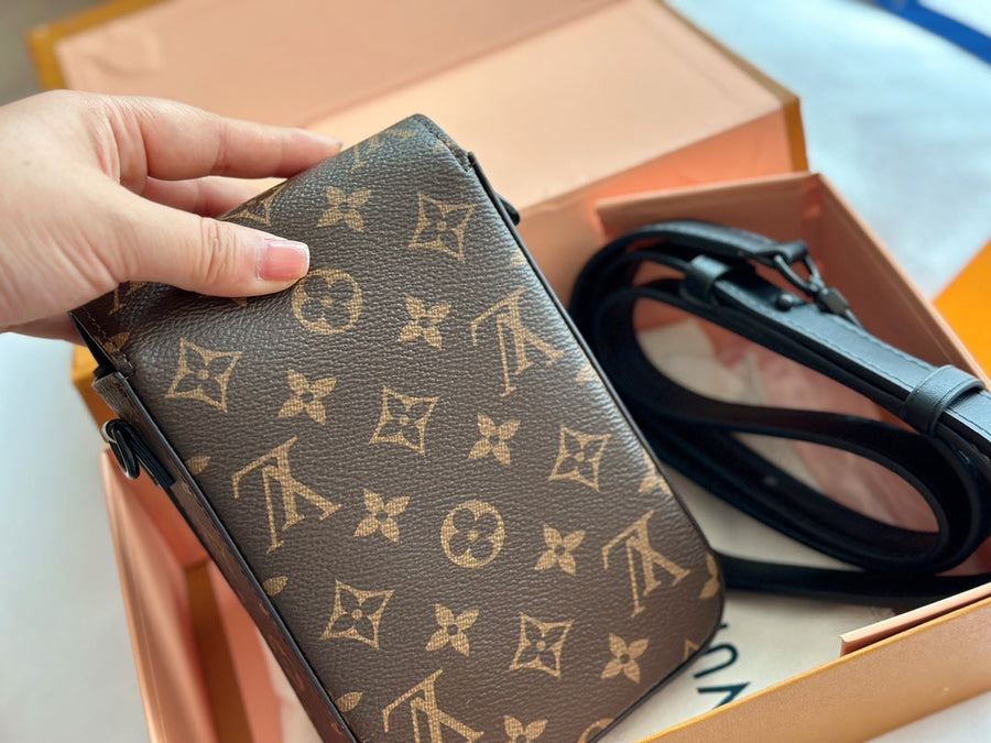 Fashion Crossbody Utility Phone Bag Black Hardware