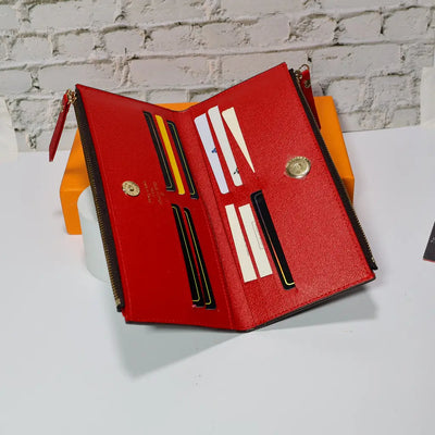 Classic Monogram Canvas Wallet Red Lining