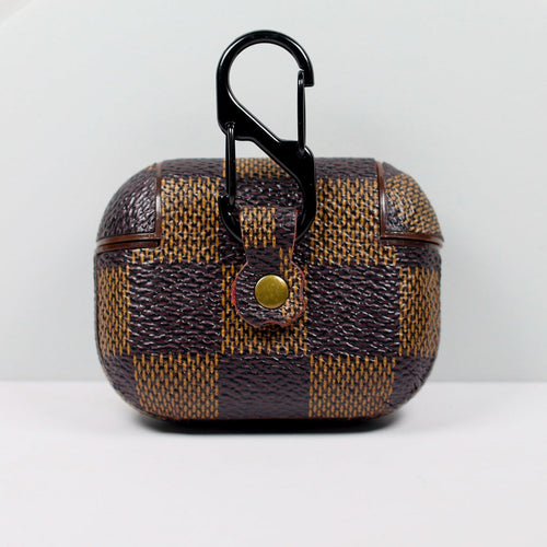 Designer AirPods 2-3-Pro Case Brown Checkered