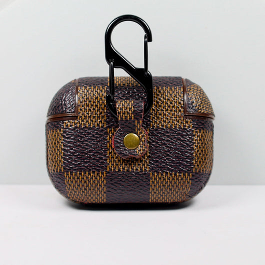 Designer AirPods 2-3-Pro Case Brown Checkered