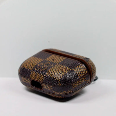 Designer AirPods 2-3-Pro Case Brown Checkered