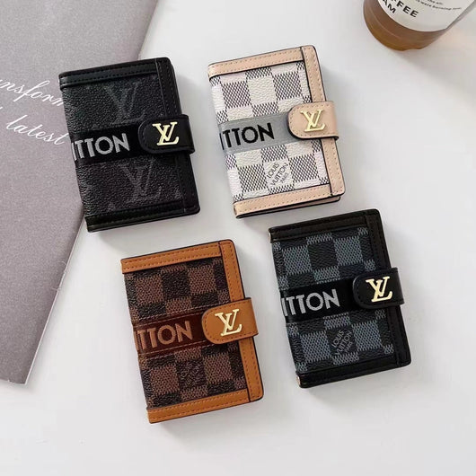 Designer Card Holder Wallet Button Closure