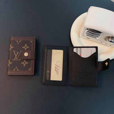 LV Card Holder Wallet Button Closure