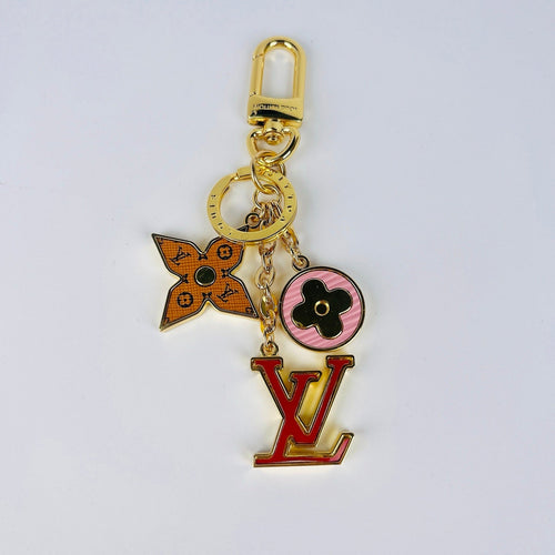 Monogram Ornament LV Keychain Bag Charm